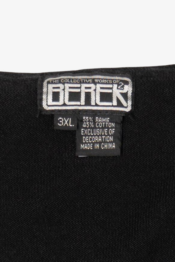 Vintage Black Berek Santa Ugly Christmas Pullover (2000s)
