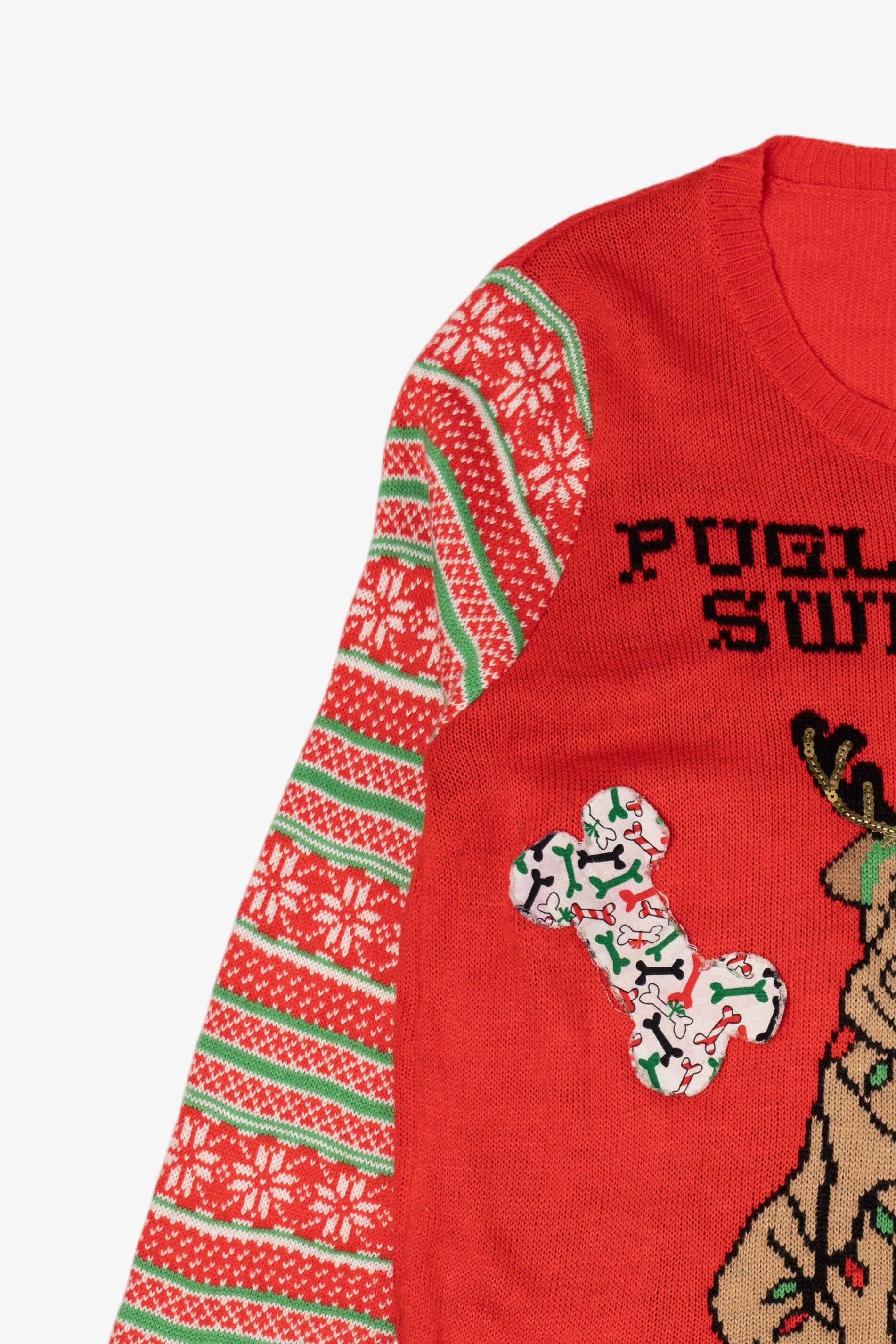 Recycled "Pugly Xmas Sweater" Ugly Christmas Pullover (2020s)