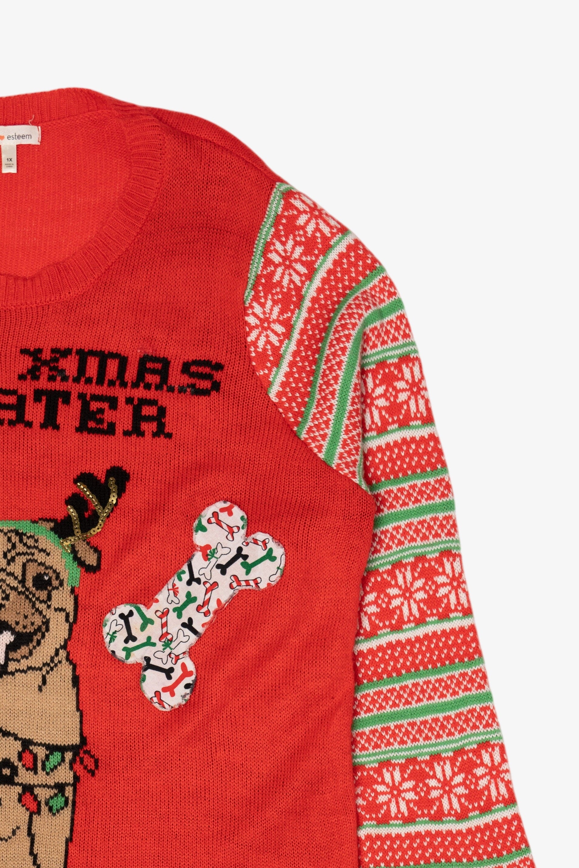 Recycled "Pugly Xmas Sweater" Ugly Christmas Pullover (2020s)