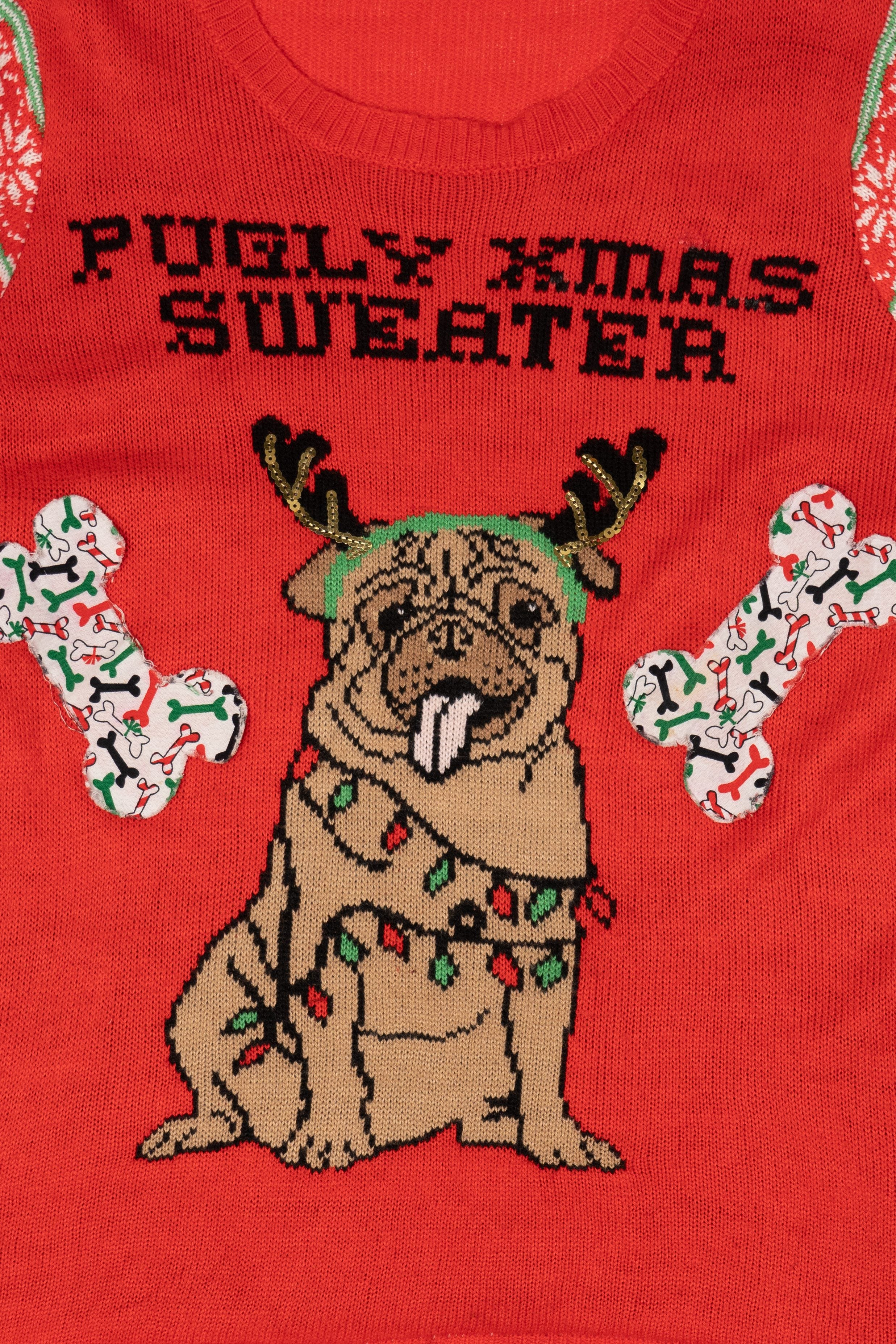 Recycled "Pugly Xmas Sweater" Ugly Christmas Pullover (2020s)