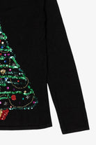 Vintage Black Sequin Tree Ugly Christmas Pullover (2000s)
