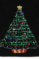 Vintage Black Sequin Tree Ugly Christmas Pullover (2000s)