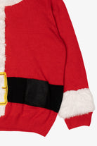 Red Holiday Time Santa Shirt Ugly Christmas Pullover (2010s)