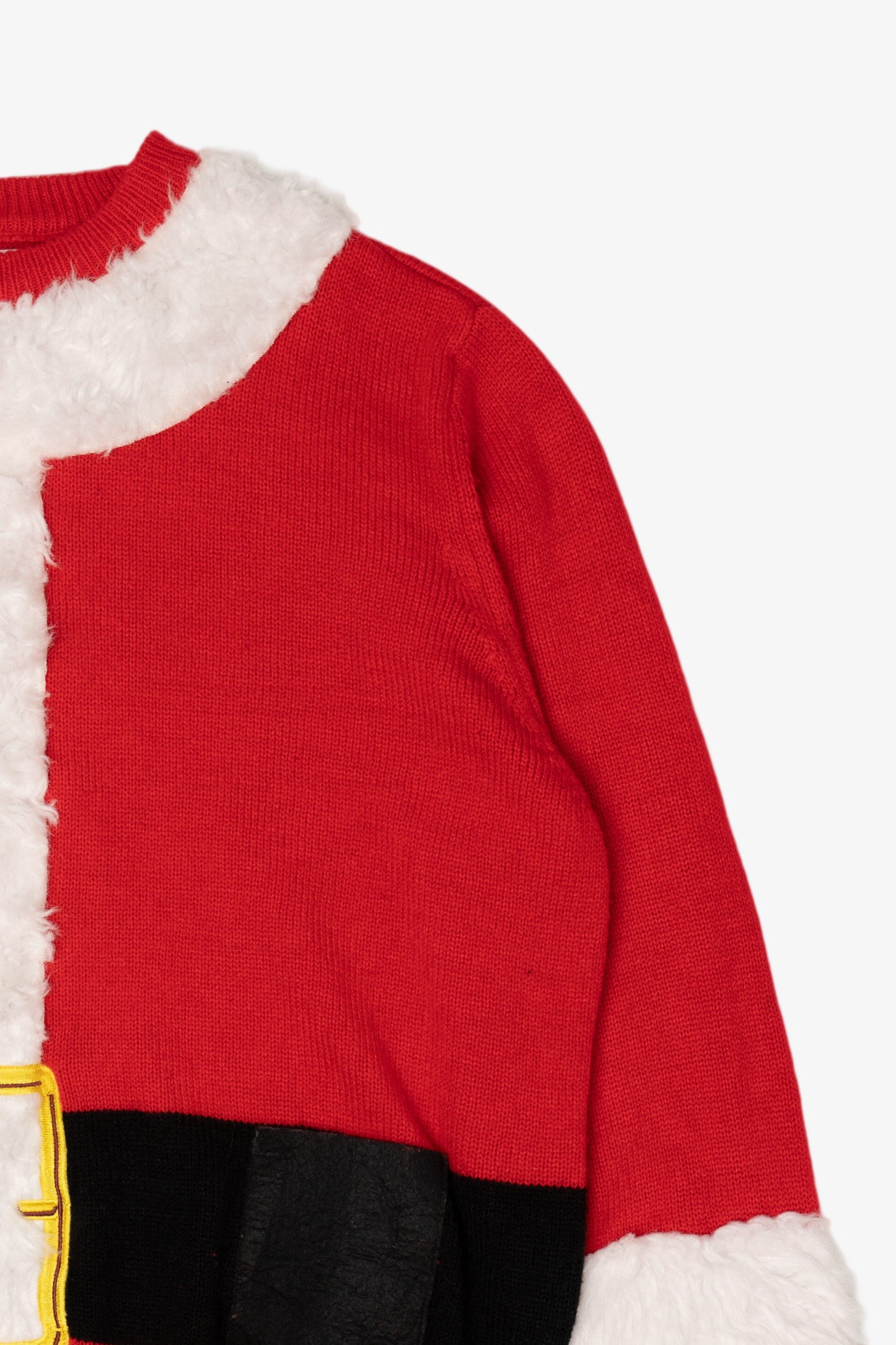 Red Holiday Time Santa Shirt Ugly Christmas Pullover (2010s)