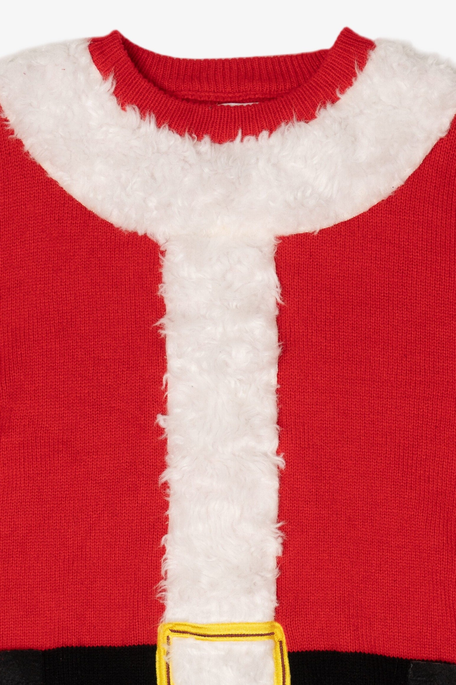 Red Holiday Time Santa Shirt Ugly Christmas Pullover (2010s)