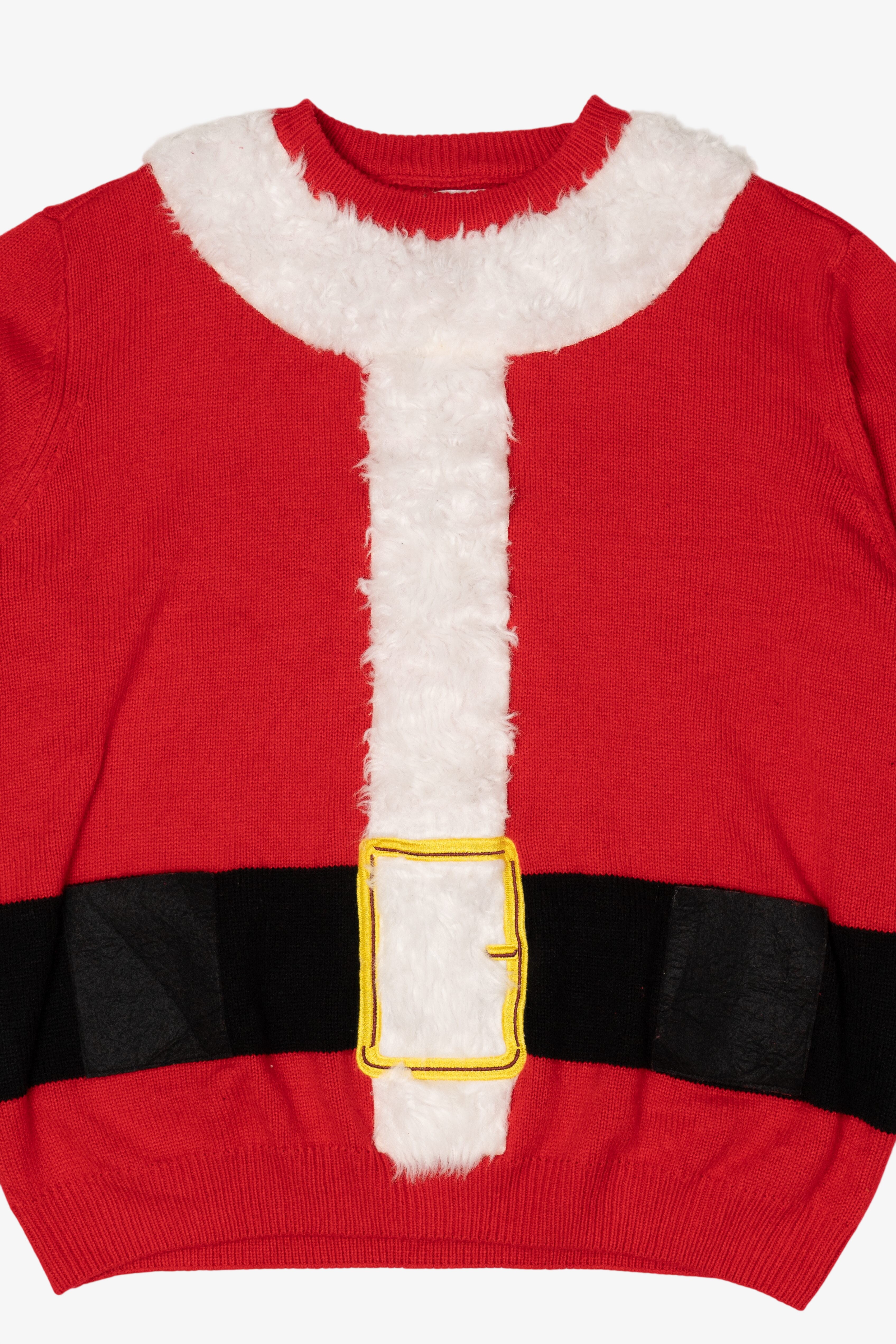 Red Holiday Time Santa Shirt Ugly Christmas Pullover (2010s)