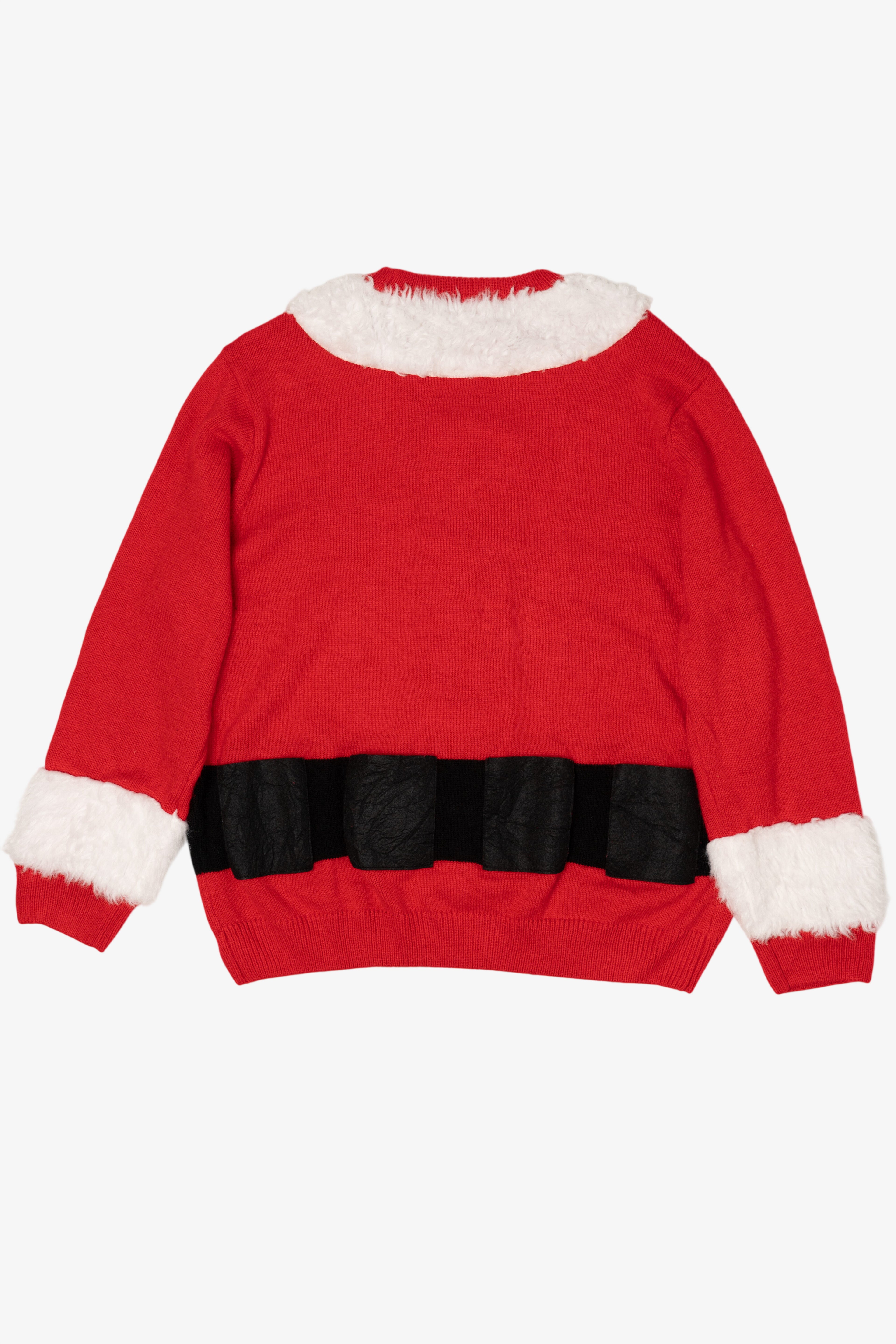Red Holiday Time Santa Shirt Ugly Christmas Pullover (2010s)