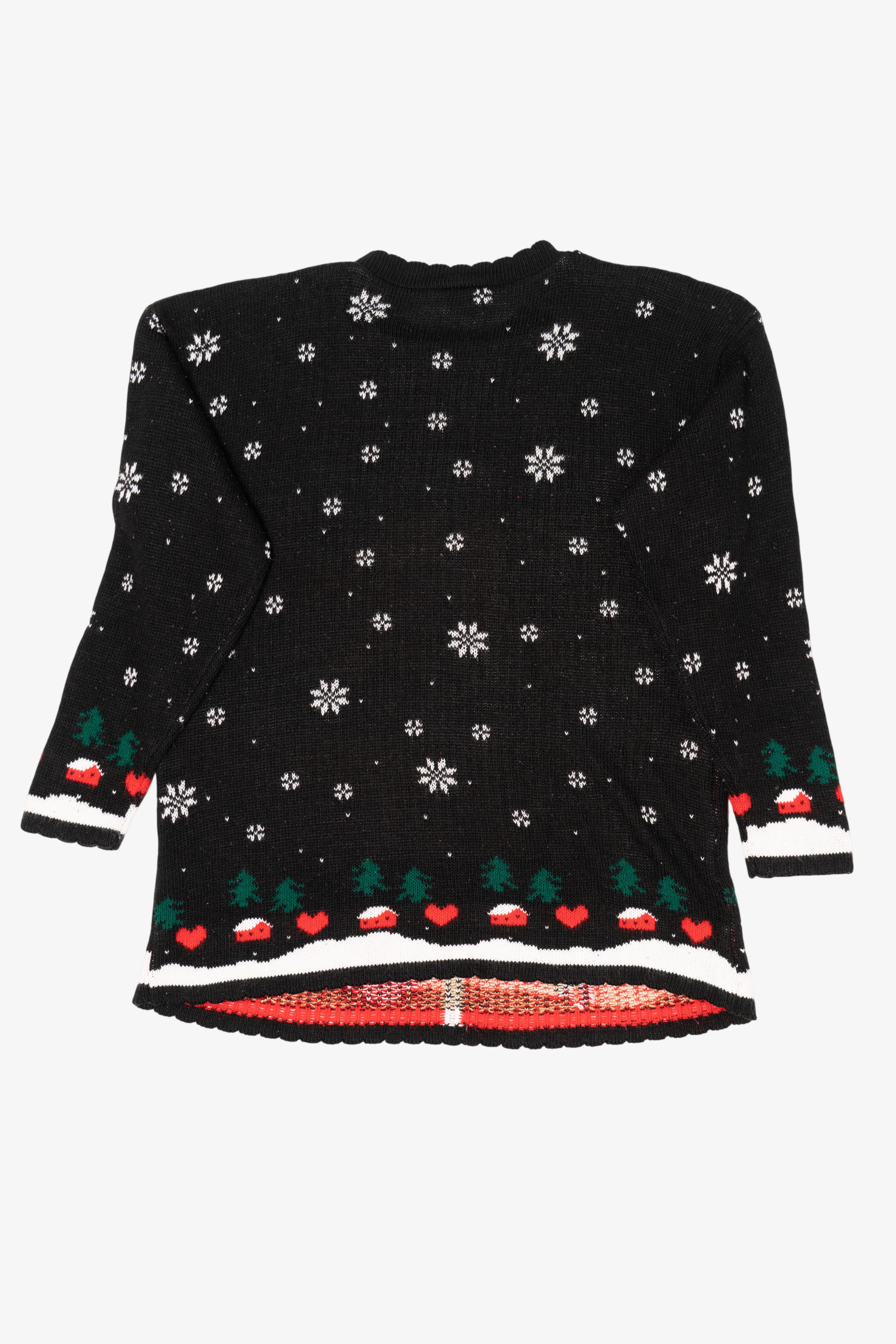 Vintage Black Nutcracker Ugly Christmas Pullover (1990s)