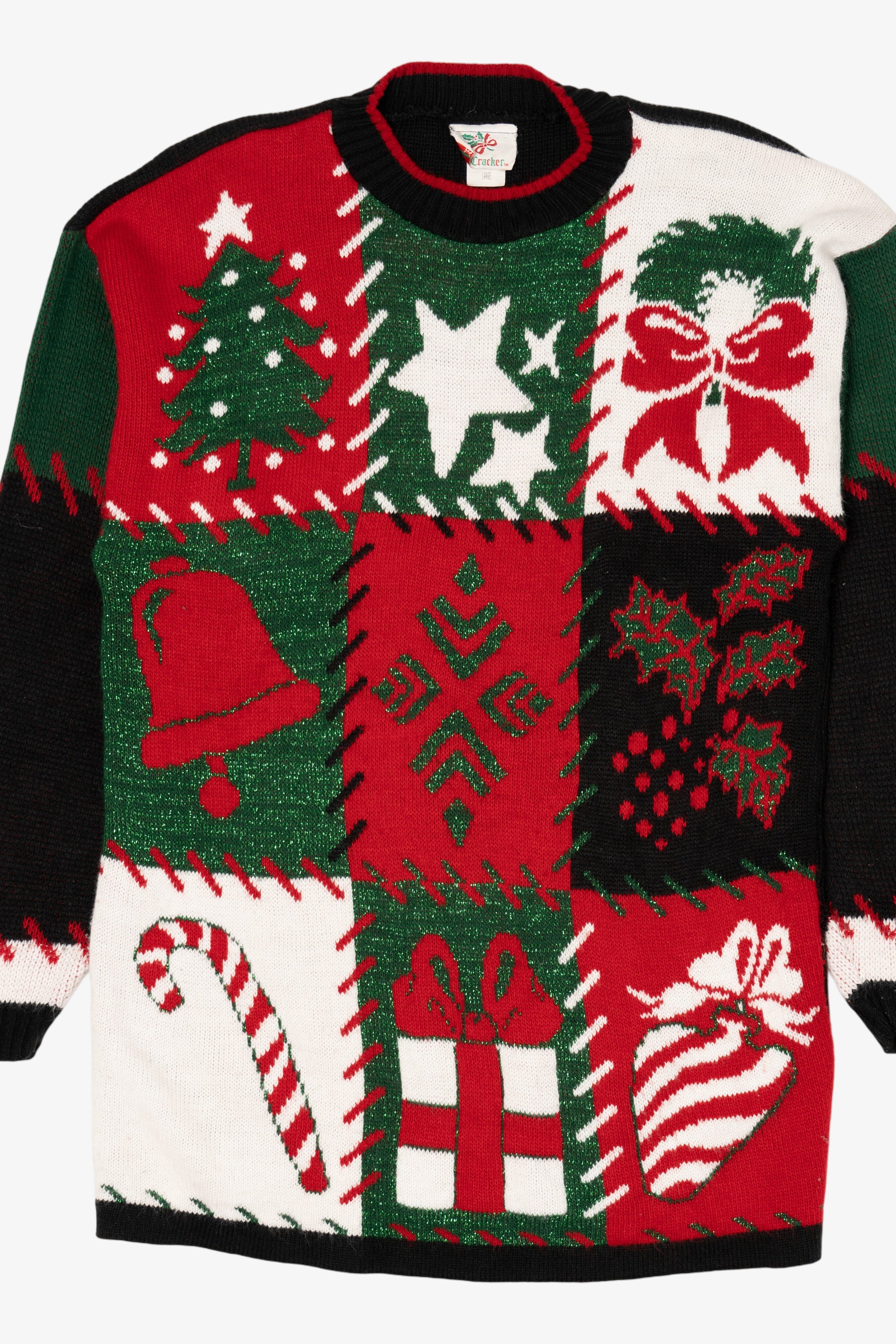 Vintage Black Nutcracker Ugly Christmas Pullover (1980s)