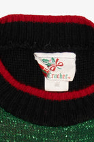 Vintage Black Nutcracker Ugly Christmas Pullover (1980s)
