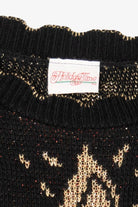 Vintage Black Holiday Time Candles Ugly Christmas Pullover (1990s)