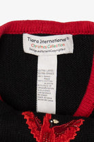 Vintage Black Tiara International Cardinals In Tree Ugly Christmas Pullover (2000s)
