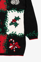 Vintage Black Holiday Time Ornaments Ugly Christmas Pullover (1980s)