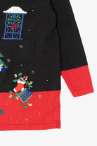Vintage Black Nutcracker Presents Under Tree Ugly Christmas Pullover (1990s)