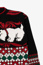 Vintage Black Holiday Time Dogs Ugly Christmas Pullover (1980s)