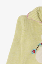 Vintage Kid Sized Light Green Nannettegirl Snowmen Ugly Christmas Sweater (sz 6) (1990s)