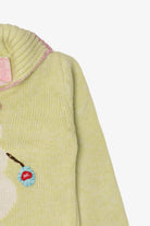 Vintage Kid Sized Light Green Nannettegirl Snowmen Ugly Christmas Sweater (sz 6) (1990s)