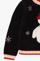 Vintage Kid Sized Black Angel Fish Snowmen Ugly Christmas Sweater (sz 5) (1990s)