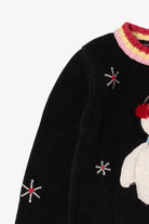Vintage Kid Sized Black Angel Fish Snowmen Ugly Christmas Sweater (sz 5) (1990s)