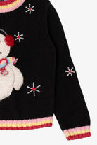 Vintage Kid Sized Black Angel Fish Snowmen Ugly Christmas Sweater (sz 5) (1990s)
