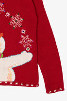 Vintage Kid Sized Red Heirloom Collectible Snowmen Ugly Christmas Pullover (sz 8/10) (2000s)