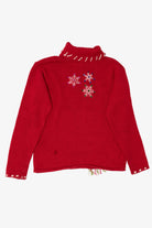 Vintage Kid Sized Red Heirloom Collectible Snowmen Ugly Christmas Pullover (sz 8/10) (2000s)