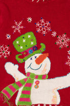 Vintage Kid Sized Red Heirloom Collectible Snowmen Ugly Christmas Pullover (sz 8/10) (2000s)