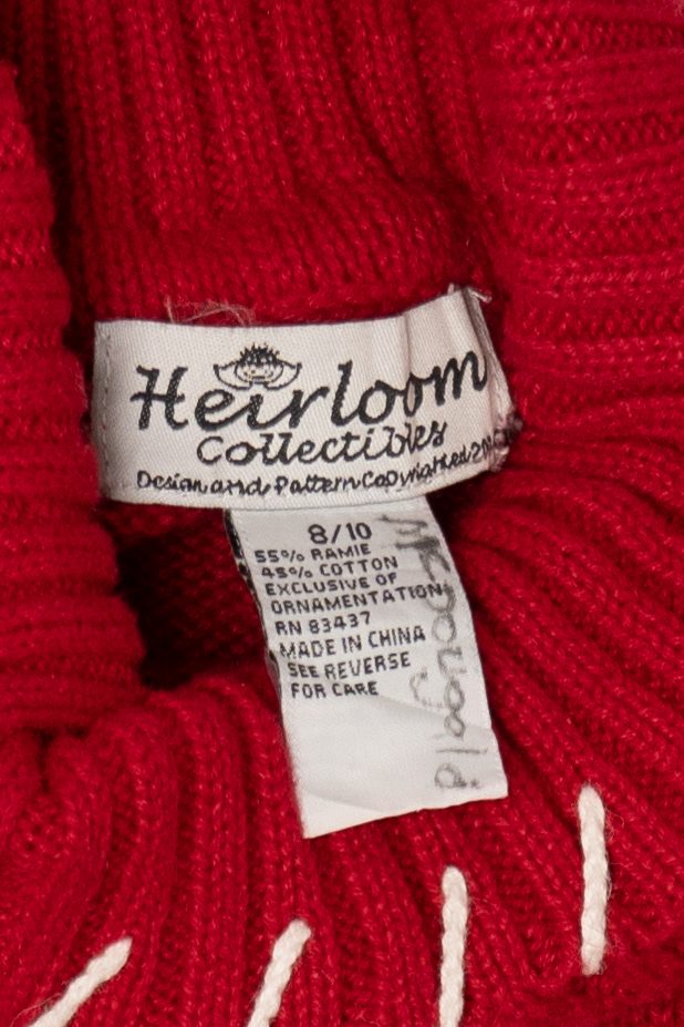 Vintage Kid Sized Red Heirloom Collectible Snowmen Ugly Christmas Pullover (sz 8/10) (2000s)