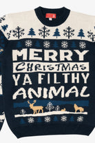 Navy Blue "Merry Christmas Ya Filthy Animal" Christmas Pullover (2020s)