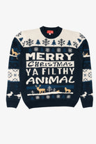 Navy Blue "Merry Christmas Ya Filthy Animal" Christmas Pullover (2020s)