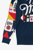 Navy Blue Miller Lite "It's Miller Time" Ugly Christmas Pullover (2020s)