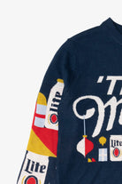 Navy Blue Miller Lite "It's Miller Time" Ugly Christmas Pullover (2020s)