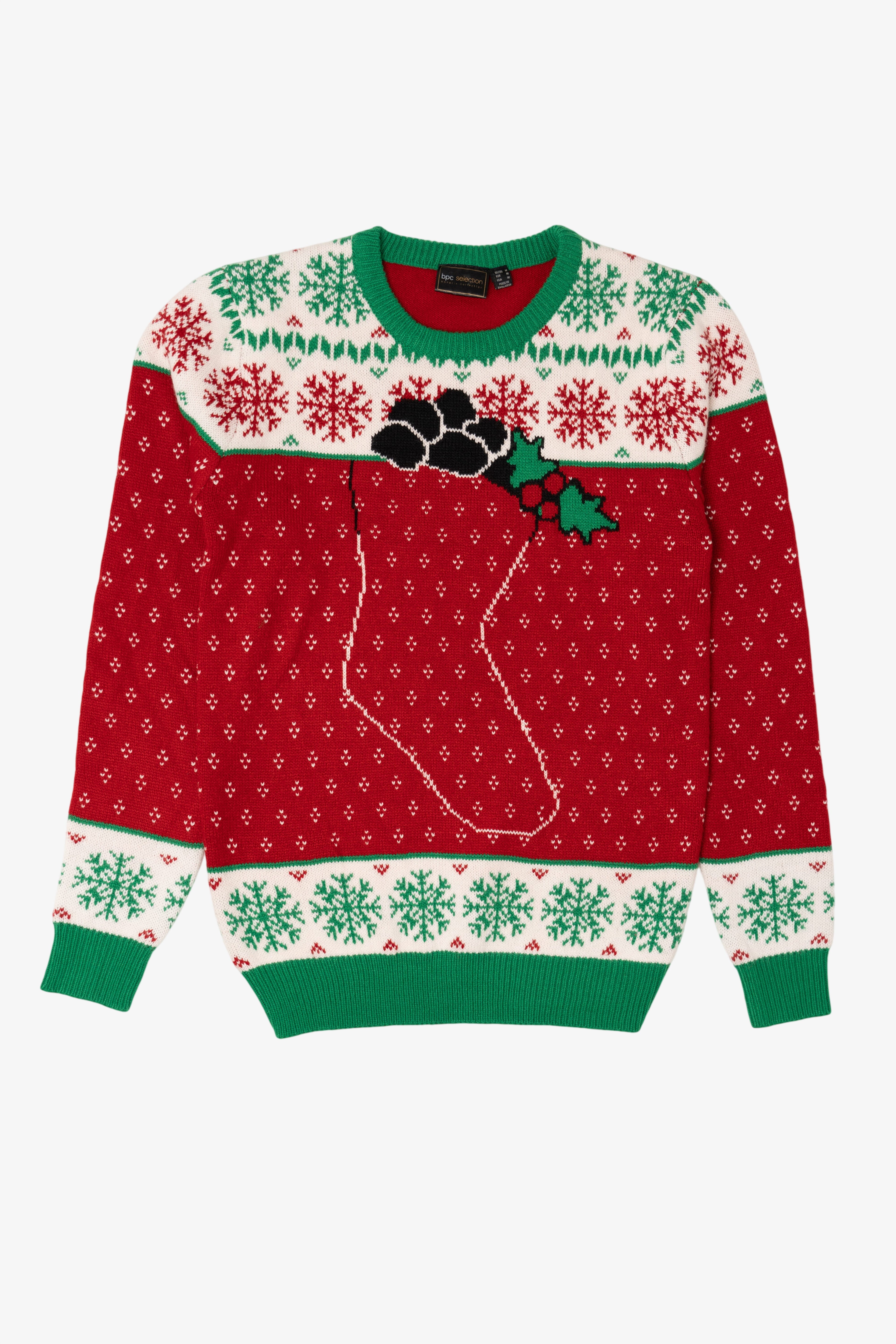 Red BPC Selection Stockings Ugly Christmas Pullover (2020s)