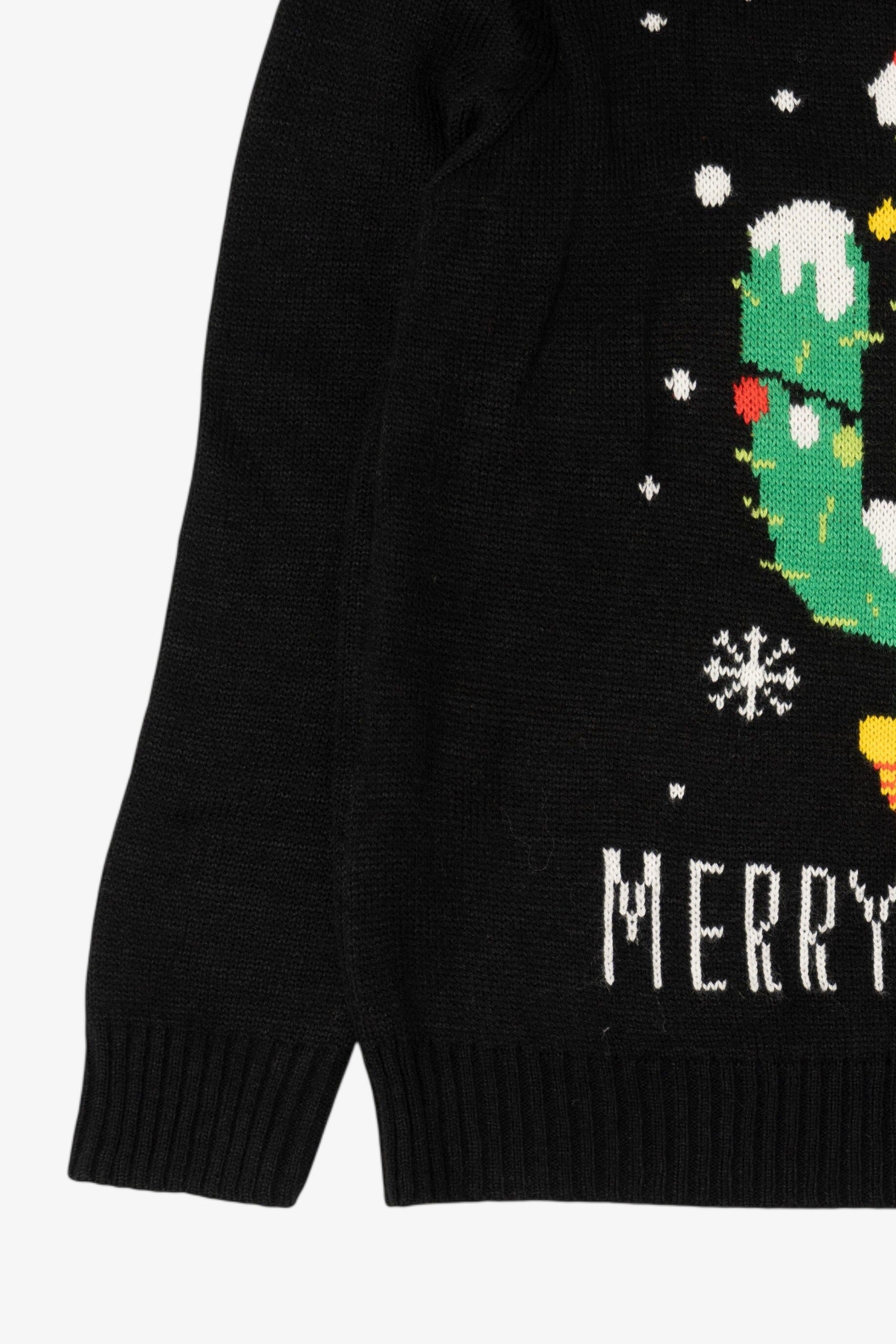 Black Belle Du Jour "Merry Cactus" Ugly Christmas Pullover (2020s)