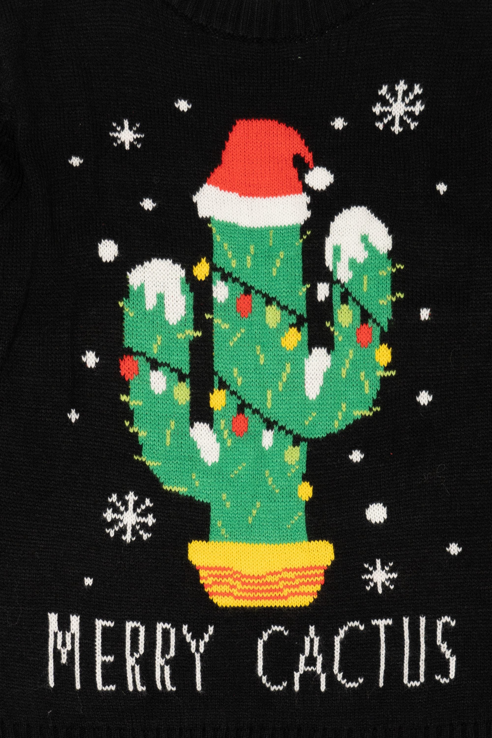 Black Belle Du Jour "Merry Cactus" Ugly Christmas Pullover (2020s)