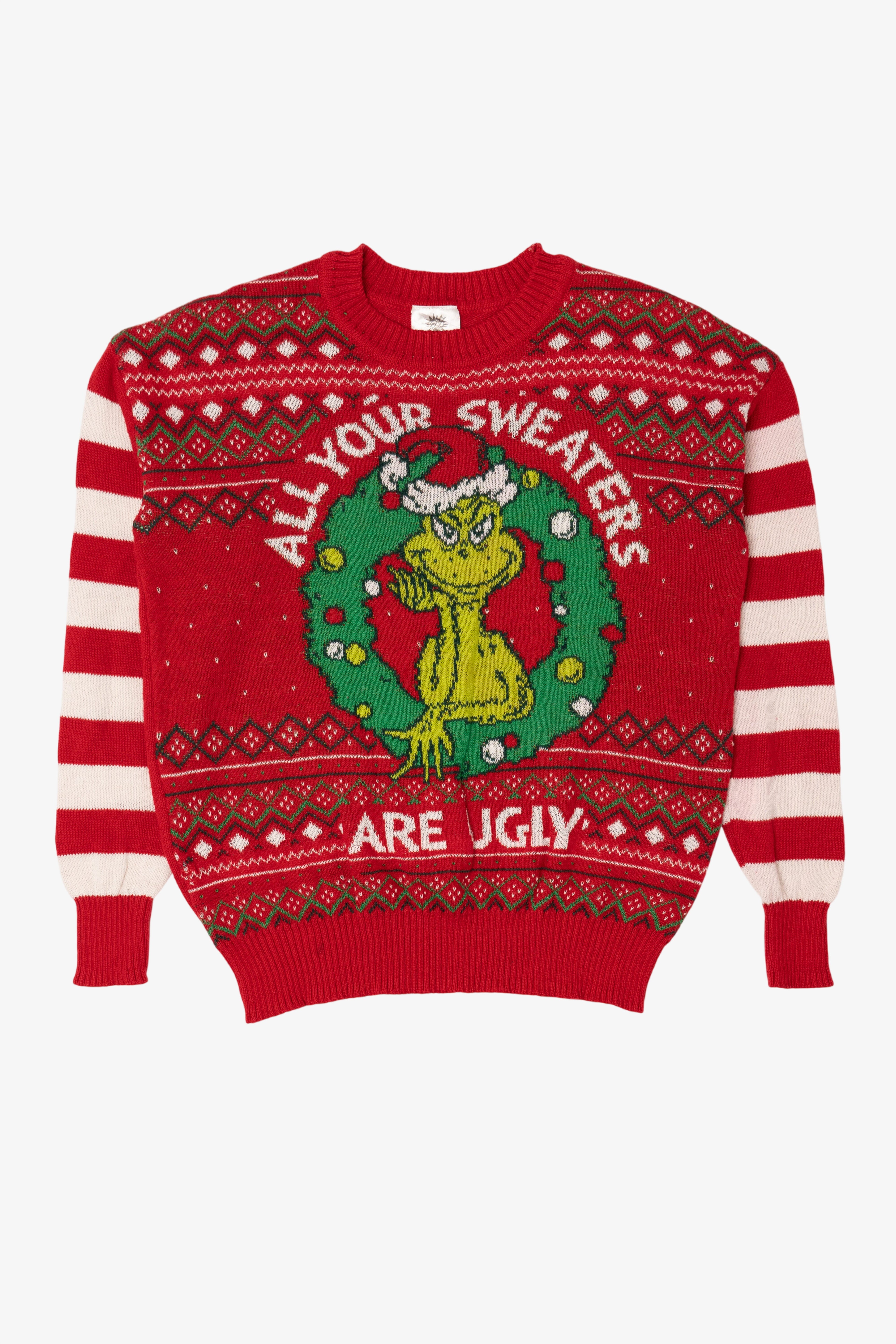 Red "All Your Sweaters Are Ugly" The Grinch Ugly Christmas Pullover (2020s)