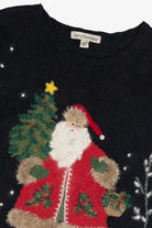 Vintage David Brooks Santa With Tree Christmas Pullover (2000s)