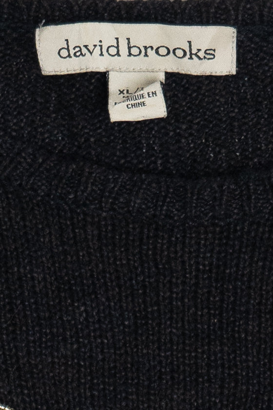 Vintage David Brooks Santa With Tree Christmas Pullover (2000s)