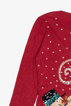 Vintage Sequin Snowman Lightweight Ugly Christmas Pullover (2000s)