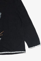 Vintage Michael Simon Sequin Snowman Lightweight Ugly Christmas Pullover (2000s)