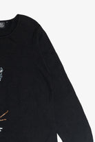 Vintage Michael Simon Sequin Snowman Lightweight Ugly Christmas Pullover (2000s)