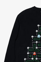 Pac-Man Christmas Tree Embroidered Ugly Christmas Sweater (2010s)