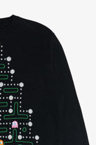 Pac-Man Christmas Tree Embroidered Ugly Christmas Sweater (2010s)