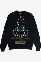 Pac-Man Christmas Tree Embroidered Ugly Christmas Sweater (2010s)