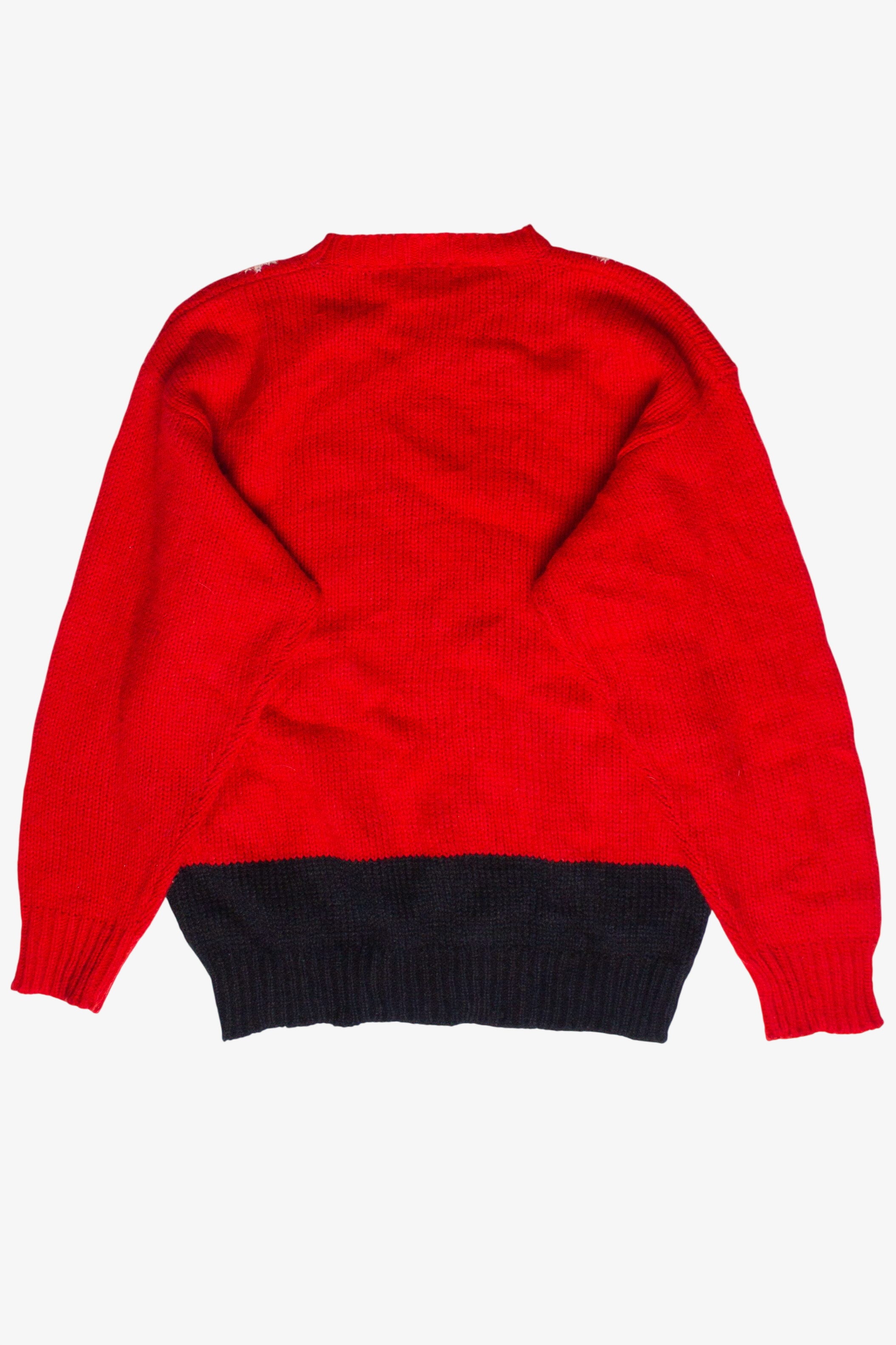 Vintage Messages Santa's Sleigh Knit Christmas Sweater