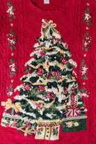 Vintage Red Big Tree Ugly Christmas Sweater (1990s)