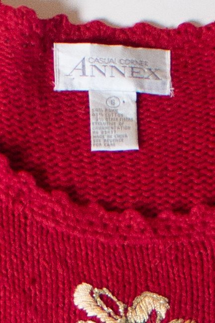 Vintage Red Big Tree Ugly Christmas Sweater (1990s)