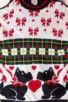 Vintage Dog Bows Ugly Christmas Sweater (1990s)