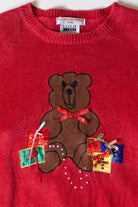 Vintage Red Bear Ugly Christmas Sweater (1994)