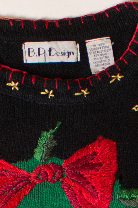 Vintage Bears And Wreath Ugly Christmas Sweater (1990s)